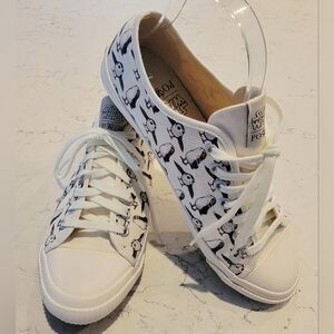 Po-Zu Star Wars Porg Low Top Sneakers White Vegan Organic Cotton Size 41 / US 9